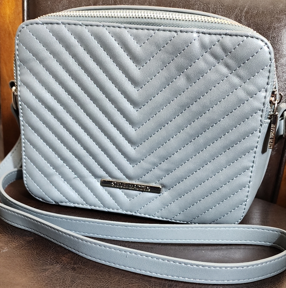 Steve Madden Quilted Gray Crossbody Bag